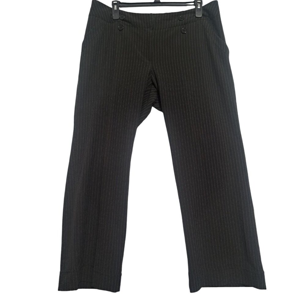 Spring Street Pinstripe Minimalist 90s Stretchy Career Pants USA 18 (Flaw)